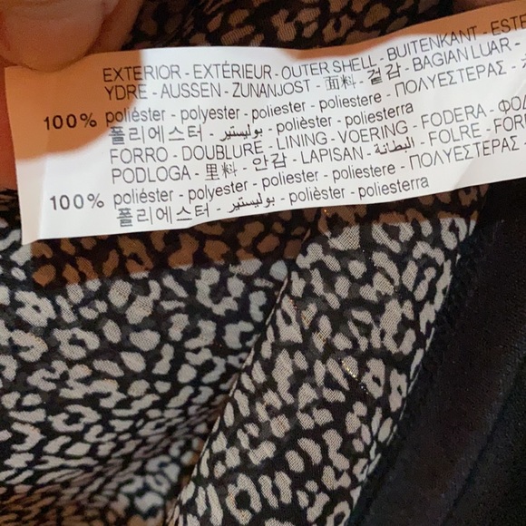 Zara Black/White Animal Print W/Gold Stripes Mini Skirt Embellished WBelt Scarf - Picture 11 of 16